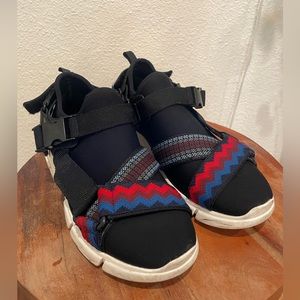 Prada Women’s Black Neoprene Zig Zag Sneaker, Size 38 (US 8) 🖤⚡️